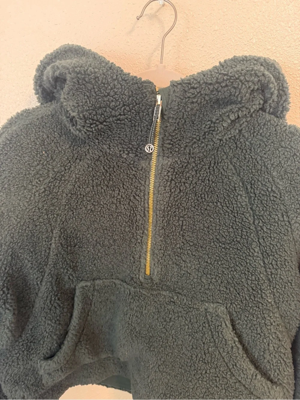 Lululemon Cozy Sherpa Half-Zip Hoodie - Forest Green Scuba